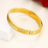 OMHXFC Vintage Wide 18KT Bracelet Bangle ES122