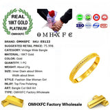 OMHXFC Vintage Wide 18KT Bracelet Bangle ES122