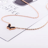 European Woman Butterfly Pendant Necklace NL182