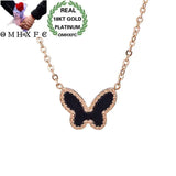 European Woman Butterfly Pendant Necklace NL182