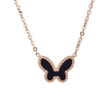 European Woman Butterfly Pendant Necklace NL182