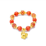 European Woman Party Gift Agate Cock Pendant Bracelet BE214