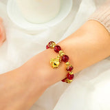 European Woman Party Gift Agate Cock Pendant Bracelet BE214