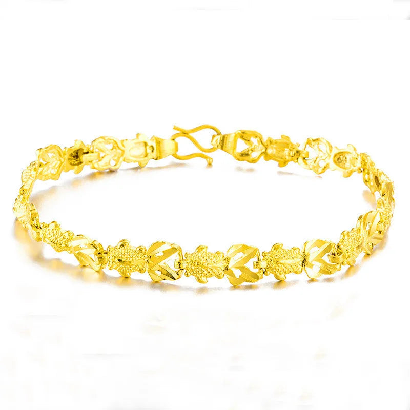 European Woman Female Party Wedding Gift Fish Link 18KT Bracelets