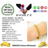 OMHXFC Fish Bone 18KT Bracelet BE174
