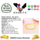 European Leaf Heart Rabbit 18KT Bracelets