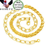OMHXFC 18KT Chain Necklace NL23 Long Phoenix Real 18KT Chain Necklace
