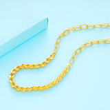 OMHXFC 18KT Chain Necklace NL23 Long Phoenix Real 18KT Chain Necklace