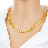 OMHXFC 18KT Chain Necklace NL23 Long Phoenix Real 18KT Chain Necklace