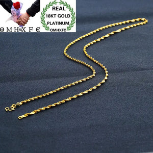 OMHXFC Long Wave 18KT Chain Necklace NL16