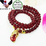 European Woman Female Party Birthday Wedding Gift PIXIU Elephant Garnet Bracelet