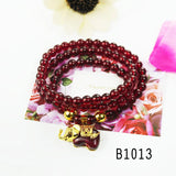 European Woman Female Party Birthday Wedding Gift PIXIU Elephant Garnet Bracelet