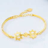 European Woman Female Party Birthday Wedding Gift Two Wheels Bracelet