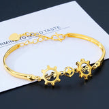 European Woman Female Party Birthday Wedding Gift Two Wheels Bracelet