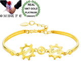 European Woman Female Party Birthday Wedding Gift Two Wheels Bracelet