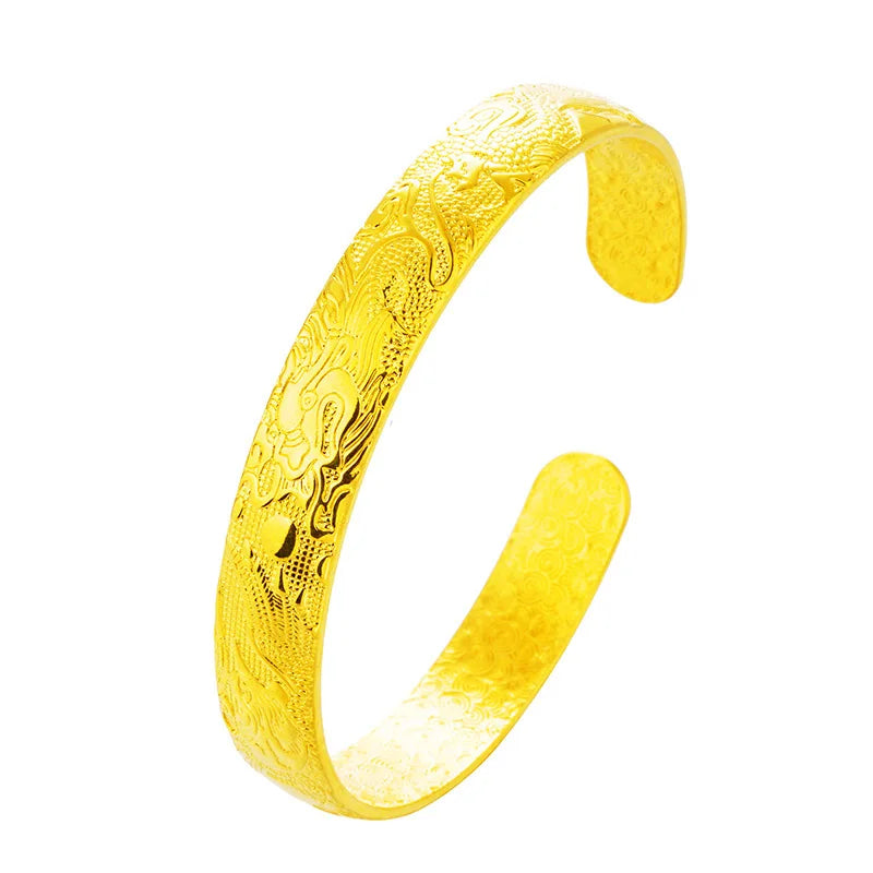 Vintage Dragon Phoenix Open 18KT Bangle BE303