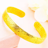 Vintage Dragon Phoenix Open 18KT Bangle BE303
