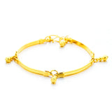 Vintage Flower Calabash 18KT Bracelet BE186