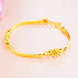 Vintage Flower Calabash 18KT Bracelet BE186
