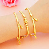 Vintage Flower Calabash 18KT Bracelet BE186