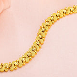OMHXFC Vintage Flower Heart 18KT Bracelets BE193