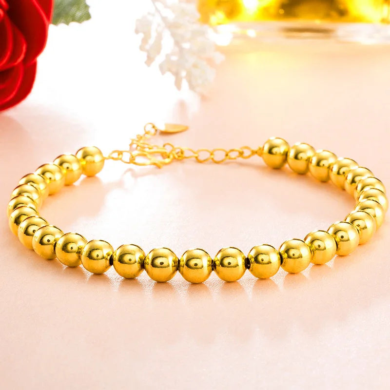 OMHXFC Vintage Hollow Solid Beads Bracelet