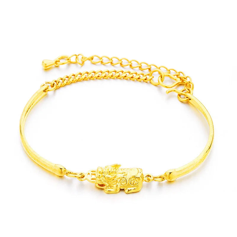 OMHXFC Vintage PIXIU Animal 18KT Bracelet