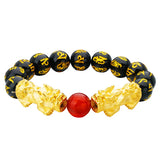 OMHXFC European Woman Vintage PIXIU Words Beads Bracelet