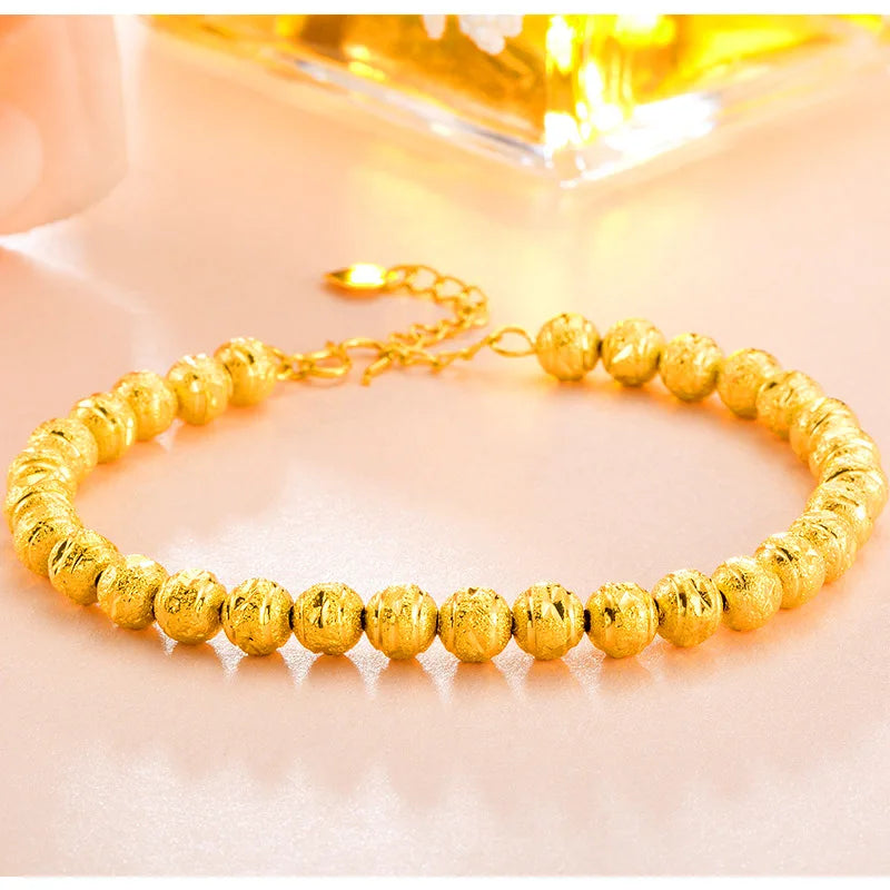 European Woman Vintage Sand Beads Bracelet