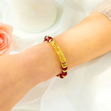 Vintage Agate 18KT Bracelet Tube Beads Gift