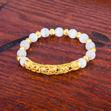Vintage Agate 18KT Bracelet Tube Beads Gift