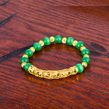 Vintage Agate 18KT Bracelet Tube Beads Gift