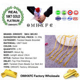 OMHXFC Vintage Twisted Beads 18KT Bracelet BE192