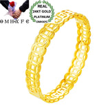 Vintage Hollow Coins 24KT Bangle BE306