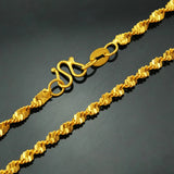 European Woman Party Wedding Gift Long Double Wave 18KT Chain Necklace