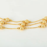 Vintage Multi-Lines Beads 18KT Bracelet ES51