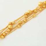 Vintage Multi-Lines Beads 18KT Bracelet ES51