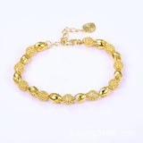 OMHXFC Vintage Hollow Beads Chain Bracelet ES67