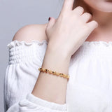 OMHXFC Vintage Hollow Beads Chain Bracelet ES67