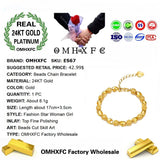 OMHXFC Vintage Hollow Beads Chain Bracelet ES67