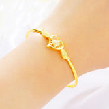 European Girl Party Wedding Angel Heart 18KT Bangles BE61