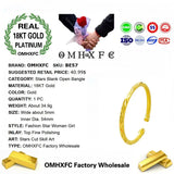 European Woman Girl Open Bangles 18KT Bracelets BE57