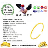 Bohemia Blank 24KT Open Bangles Bracelets BE117
