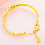 European Woman Fox 24KT Open Bangles Bracelets BE113