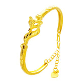 European Woman Fox 24KT Open Bangles Bracelets BE113