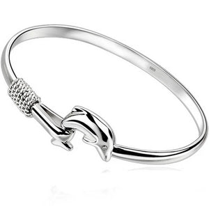 European Woman Party Wedding Gift Dolphin 925 Silver Bangles