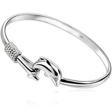 European Woman Party Wedding Gift Dolphin 925 Silver Bangles