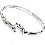 European Woman Party Wedding Gift Dolphin 925 Silver Bangles