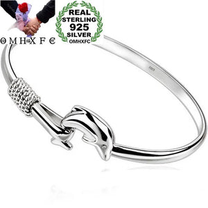 European Woman Party Wedding Gift Dolphin 925 Silver Bangles