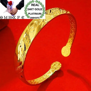 Dragon Phoenix 24KT Open Bangles Bracelets BE110